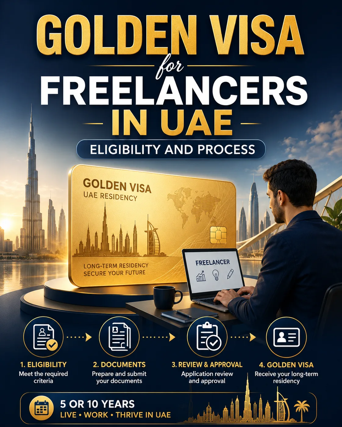 Golden Visa for Freelancers in UAE: Eligibility and Process