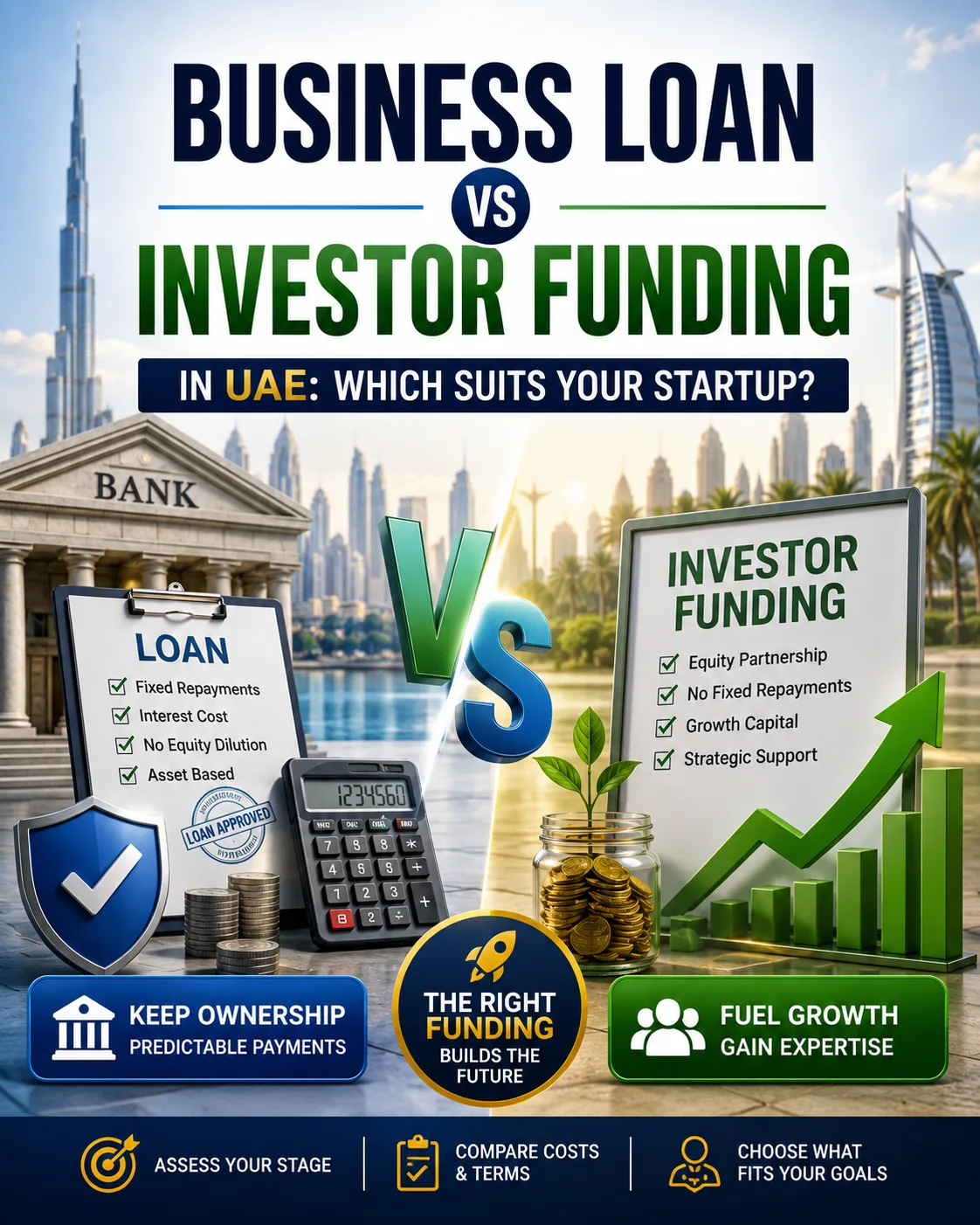 Business Loan vs Investor Funding in UAE: Which Suits Your Startup