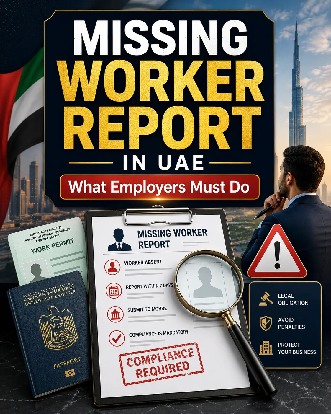 Missing Worker Report in UAE: What Employers Must Do